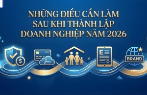 NHỮNG ĐIỀU CẦN LÀM SAU KHI THÀNH LẬP DOANH NGHIỆP NĂM 2026